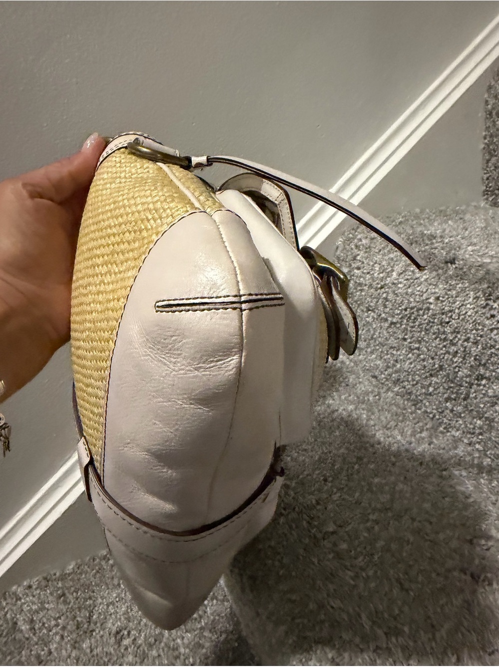 Coach Legacy Buckle Straw Shoulder Bag sold - Picture 5 of 8